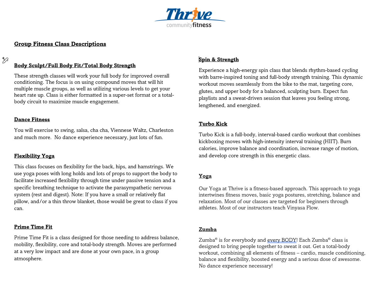 winter 2026 class descriptions